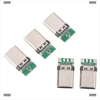 5 Pcs Konektor Soket Usb 3.1 Tipe C Male Solder Plug Untuk Pc Board
