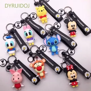 DYRUIDOJ Accessories Keychains Kids Gift Winnie Key Ring Mickey Mouse Cartoon Character Cute Bag Pendant Car KeyChain Stitch Key Chain