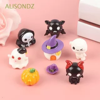 ALISONDZ Cute Spider Resin Halloween Decoration Pumpkin Mini Bat Craft Home Decor Ghost Handicraft Resin Ornaments