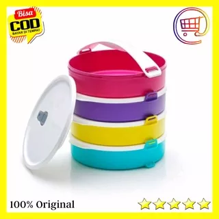 Supplier Tupperware Tuperware Taperware CTG Click To Go Round rantang 4susun