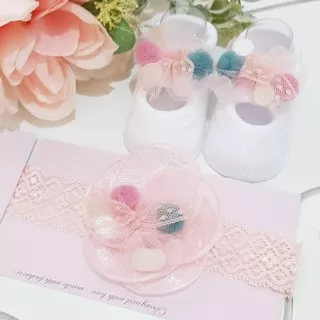 (Pimenova) FREE BOX Headband + kaos kaki bayi , set kaos kaki bayi , fashion bayi perempuan