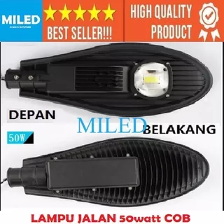 LAMPU JALAN LED 50W KOMPLIT SET PUTIH (6500K) - PJU COBRA - LAMPU JALAN COB - LAMPU PENERANGAN JALAN