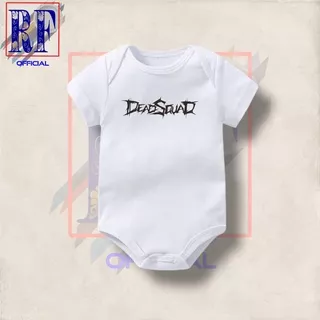 kaos baju bayi DEADSQUAD tshirt band Metal tee jumper baby kids pendek kaus distro logo tulisan usia 0 1 2 3 4 5 6 7 8 9 10 11 12 bulan sampai sd umur 1 tahun adem jumpsuit babysuit romper bodysuit anak kecil hitam pria wanita vintage unisex