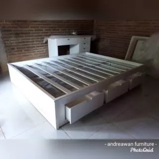 Dipan minimalis tempat tidur minimalis simpel dipan laci langsung pengrajin furniture Jepara