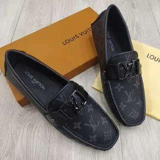 SEPATU LOAFERS LOUIS VUITTON IMPORT BLACK