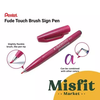 Pentel Touch Brush Sign Pen Fude Spidol Kuas SES Kaligrafi