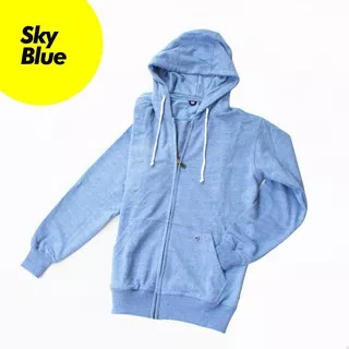 Sweater Hoodie Zipper Polos Blue Sky cowok cewek Distro oblong unisex komunitas couple Size S M L XL