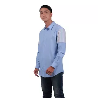 Shafira - Oliver Light Blue Menswear Biru | Baju Koko | Atasan Muslim Pria