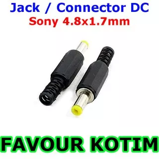 JACK DC CONNECTOR MALE KUNING YELLOW 4.8 1.7 MM 4.8MM X 1.7MM FVKOTIM