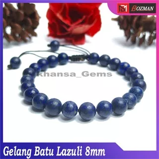 Gelang Tangan Batu Lapis Lazuli Dim 8mm Model Tali Serut Shambala Keren Dan Trendy