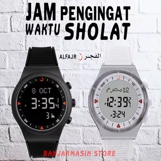 Jam Tangan Pengingat Waktu Azan Sholat Muslim Sporty Al Fajr AlFajr WY-16 Bukan Al Harameen