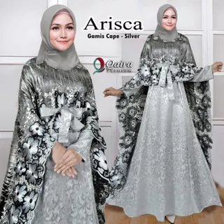 gamis pesta anak perempuan mewah terlaris long cape brokat import cantik arisca iragading