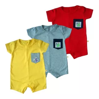 PLEU Kodok Kantong Patch - Jumpsuit/Jumper/Babysuit Anak Bayi Laki laki