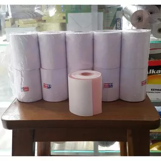 kertas kasir - kertas struk - hvs / ncr register roll - kertas struk kasir 75mm x 60mm ( 100 roll )