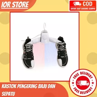 Gantungan Baju Alat Pengering Baju Pengering Sepatu 2 in 1 Portable Elektrik Kastok Baju Hanger Baju