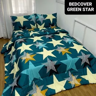 BISA COD BED COVER SET SEPREI 180X200 MOTIF STAR  BED COVER MURAH SPREI 180  SELIMUT TEBAL SPRAI SIZE KING SEPRAI KAMAR CWE