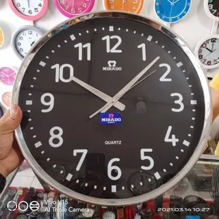 Jam Dinding Mirado 8867 Mesin Quartz Mirado dan Mesin Sweep SKP Ukuran 42CM