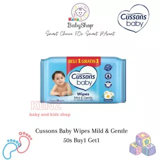 Cussons Baby Wipes Mild & Gentle 50s Buy1 Get1