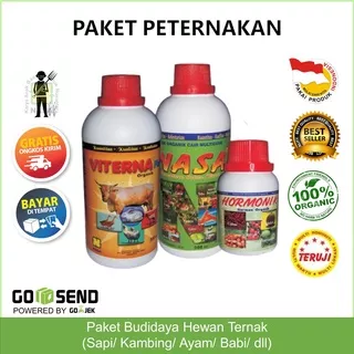 Paket Peternakan Organik Nasa / Vitamin Penggemuk Hewan Ternak Sapi Kambing Lembu Babi Ayam Kelinci