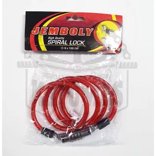 KUNCI GEMBOK SEPEDA JEMBOLY SPIRAL BICYCLE LOCK