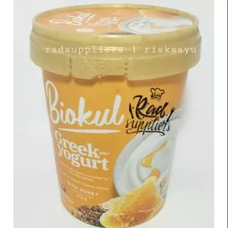 Biokul Greek Honey Yogurt 473ml, Greek Yogurt Rasa Madu 473ml