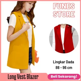 Blazer Kerja Wanita Kantor Long Vest Blazer Outer Blazer Basic Scuba Jas Wanita Jas Kantor Jas Wanita Bahan Awet Tebal D8W7 Jas Kantor Wanita Jas Kerja Bahan Wedges Blazer Wanita Kancing Blazer Basic Atasan Kerja Wanita Jas Kantor Premium