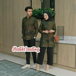 Batik couple lamaran/Batik atasan pria dn wanita/Batik formal dan kasual/Batik batu raden full furing