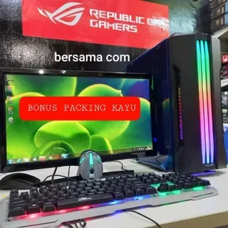 PC Editing Gaming Core i7 Ram 16 gb VS Vga GT 1030 ddr 5 Monitor 19 in Full Set