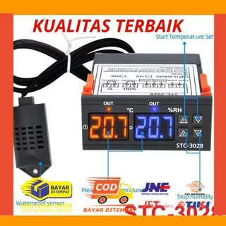 BISA COD Thermostat Hygrostat Digital STC-3028 STC-1000 atur Suhu Kelembaban murah