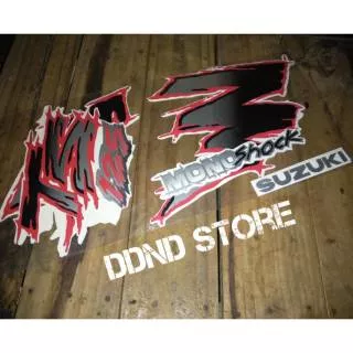 stiker sticker striping decal petir warna merah hitam suzuki ts 125 lokal non ori