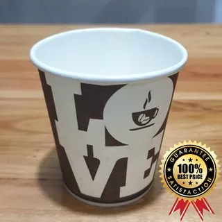 Paper Hot Cup Love Coffee 6.5 Oz 195ml / Gelas Kertas Tahan Panas ( isi 50 pcs )