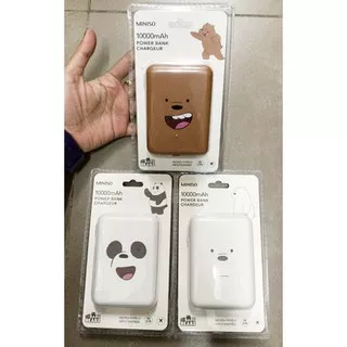 MINISO Powerbank We Bare Bears 10000 mAh / powerbank miniso 1000 mAh