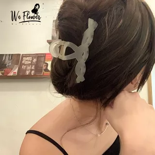 We Flower Chic Matte Ponytail Twist Hair Barrette Claw Clips for Women Girls Big Hairpin Headwear