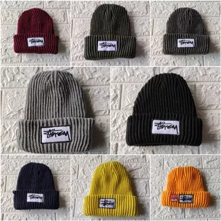 beani hat stussy hurley bordir polos kupluk pria