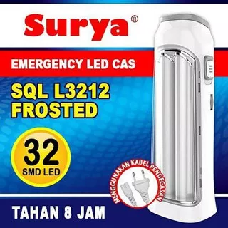 SURYA SQL L3212 Frosted Lampu Led Emergency Darurat Rechargeable