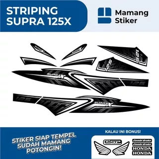 STRIPING SUPRA X 125 VARIASI 30/STICKER SUPRA X125 FI WAVE 2006 2007 2008 2009 2010 LAMA/STIKER LIS HONDA SUPRA X 125/LIST SIMPEL RACING RC THAILOOK THAILAND MOTHAI KEREN CUSTOM DECAL STOCK/MOTIF AKSESORIS MERAH BIRU PUTIH GOLD HITAM