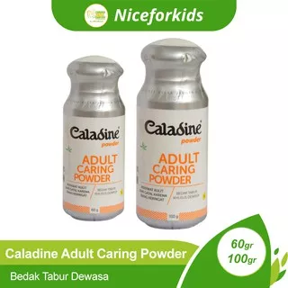 Bedak Gatal Caladine Powder Adult Caring 60 gr 100 Gr untuk dewasa memberi kehangatan setelah mandi