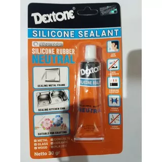 DEXTONE 30g Silicone Rubber Sealant Neutral / Silen Perekat Lem Kaca