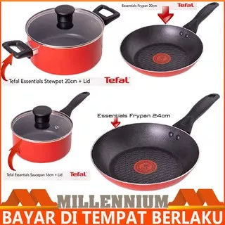 Tefal Set Essentials Tefal Fry Pan 20cm Saucepan 16cm Stewpot 20cm Fry Pan 24cm