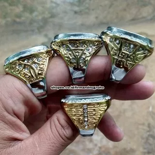 Emban batu akik ring cincin permata titanium