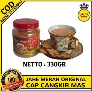 BUBUK JAHE MERAH ORIGINAL CAP CANGKIR  MAS 330 GR DD 78B MINUMAN JAHE SERBUK HERBAL KESEHATAN BPOM