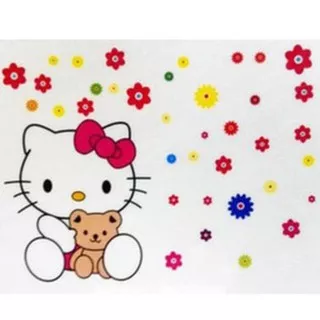 KMK WALLSTICKER SETIKER STIKER DINDING TEMBOK KARAKTER HELLO KITTY BEAR BONEKA HK P DEKORASI KAMAR ANAK CEWEK CEWE COWOK PEREMPUAN WALSTICKER WALSTIKER PAPER WALLPAPER HELLO KITTY LUCU