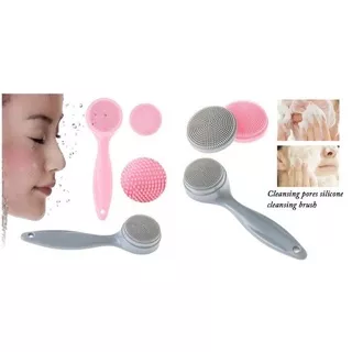 Silikon Pembersih Wajah Wash Face Silicone Gagang Pembersih Wajah - Cleansing Pore Silicone Brush