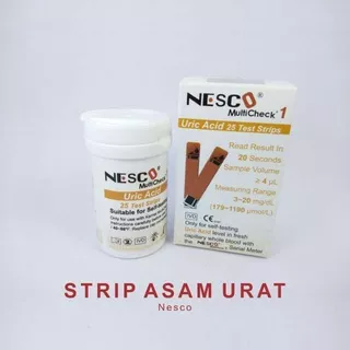 NESCO Strip Uric Acid - Isi 25 / Stik Cek Asam Urat / Refill Test Strips NESCO / Tes UA