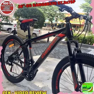 sepeda mtb 26 inch evergreen ranger570 21sp steeL Dikirim Rakit StelJadi