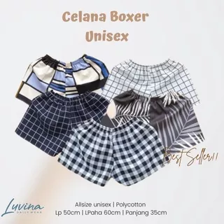 Celana Kolor Boxer Pria Unisex | Celana Pendek Bokser Pria Wanita | Celana Harian Kolor motif Unisex BISA COD Grosir