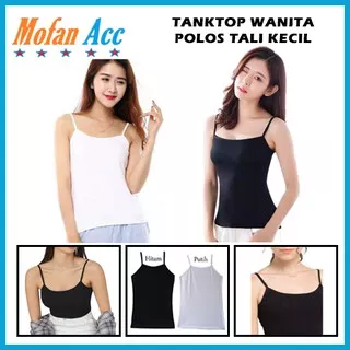 TANKTOP WANITA Tali Kecil Pakaian Dalam Wanita Soft Spandex Camisole Tank Top Atasan Polos Dalaman