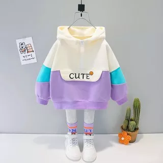 Sweater Hoodie Cute Sweater Anak Fleece Pakaian Anak Perempuan