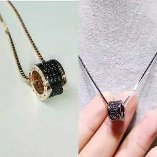 Kalung Bvlgari Bulgari Kalung Berlian Hitam Kalung Permata Hitam Silver Perak Kalung Gold Emas Kalung Rosegold Kalung Swarovski