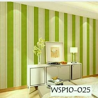 Wallpaper motif garis hijau minimalis /stiker dinding motif garis hijau